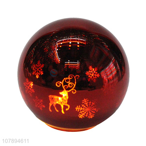 Latest arrival Christmas reindeer pattern glass ball lamp for home decor