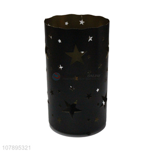 Factory supply battery operated led hollowed out Christmas candle holder