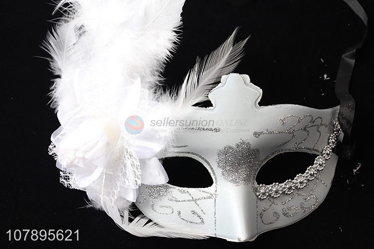 Fashion style white party mask masquerade mask for women