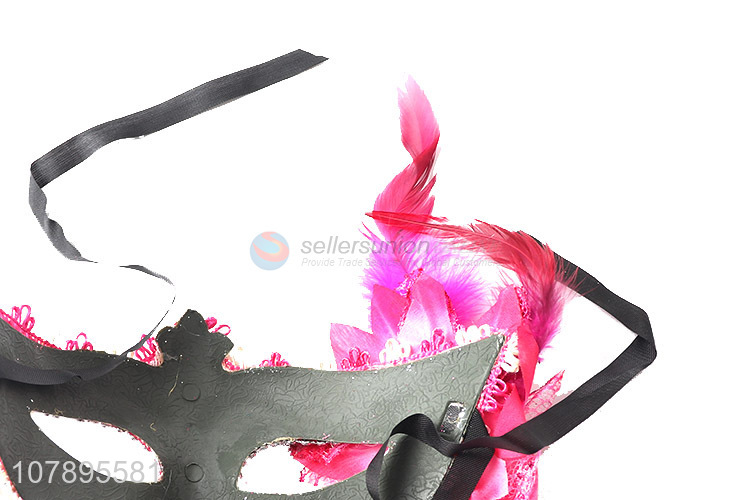 Factory direct sale decorative party mask feather mask for masquerade
