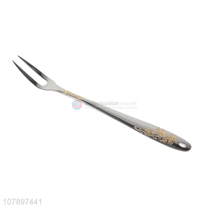 Lastest arrival silver long handle stainless steel meat fork