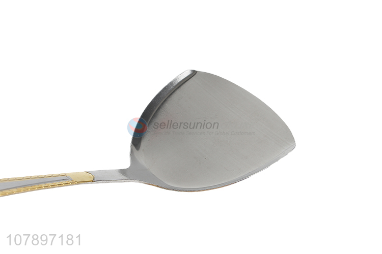 Low price silver carving long handle universal fried shovel