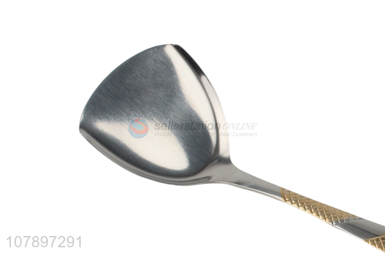 Good price silver stainless steel long handle spatula wholesale