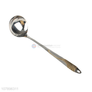 Yiwu wholesale silver stainless steel crane long handle soup spoon