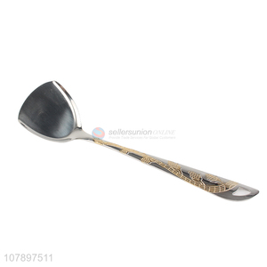 Factory wholesale silver stainless steel long handle fried shovel