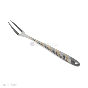 Good quality silver stainless steel carved meat fork