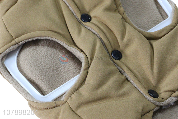 China products solid color dog winter warm coat jacket with pocket