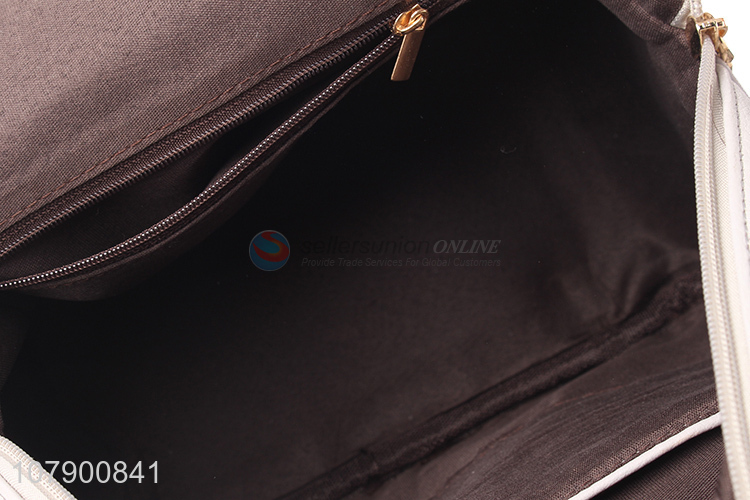 Wholesale Good Quality PU Leather Backpack Zipper Shoulder Bag