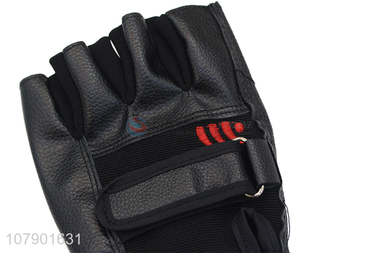 Good quality pu leather half finger outdoor sport gloves racing gloves