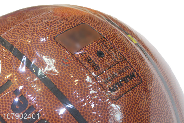 China manufacturer professional official game ball genuine leather basketball