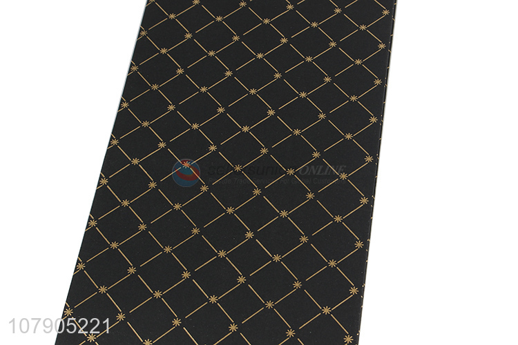 Hot sale black bronzing long rhombus black card wine bag