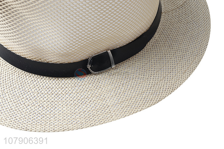 Hot selling summer adults paper straw fedora hat beach panama hat wholesale