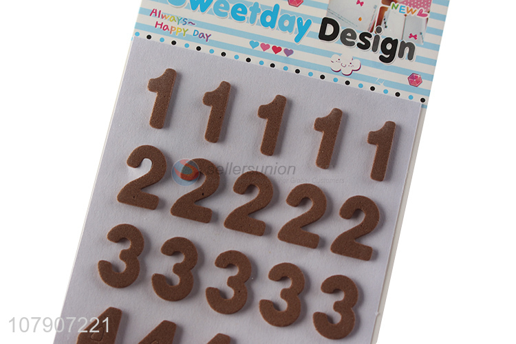 Yiwu wholesale brown number stickers educational toys for children