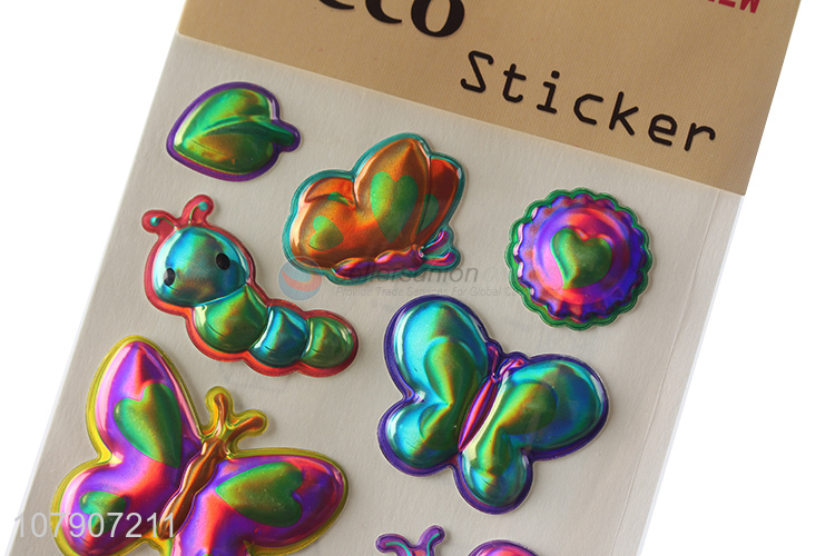 Low price multicolor creative cartoon animal hot silver sticker