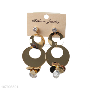 Best selling decorative hoop geometry circle earrings for women