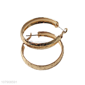 Fashion design gold round hoop earrings with top quality