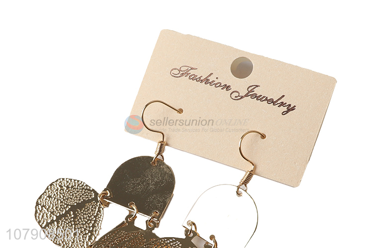 Hot selling creative leaves shape pendant earrings for jewelry