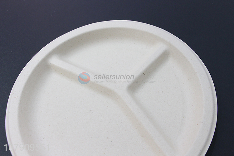 Latest arrival white disposable round dinner plate takeaway box
