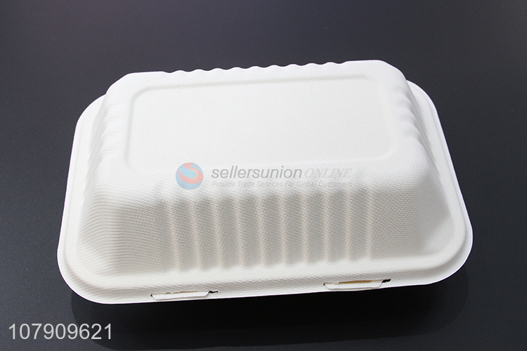 New arrival white disposable takeaway plate packed lunch box