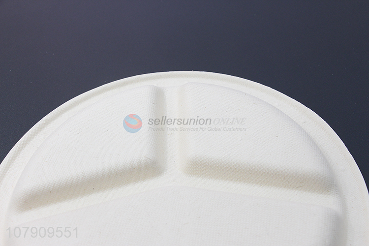 Latest arrival white disposable round dinner plate takeaway box