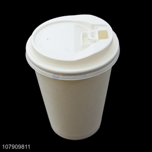 Hot selling white paper cup coffee drink cup with lid