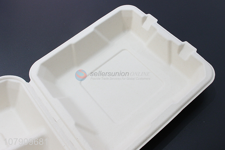 Good price white three-grid lunch box disposable takeaway box