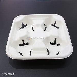 Low price wholesale white disposable hollow coffee cup holder