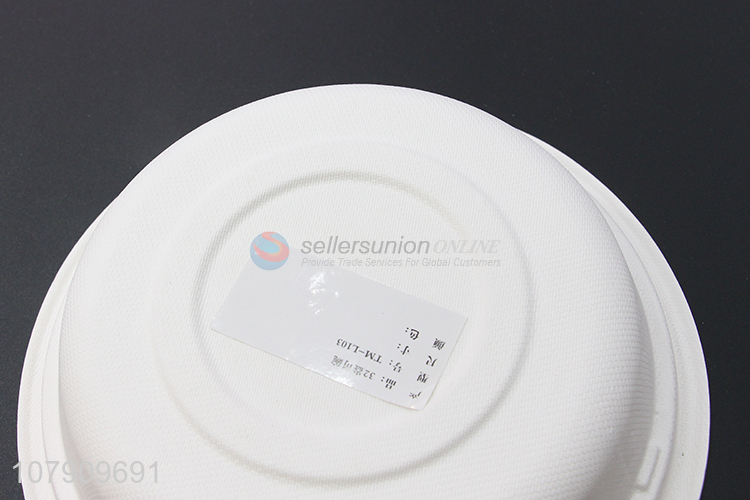 High quality white round disposable takeaway lunch box