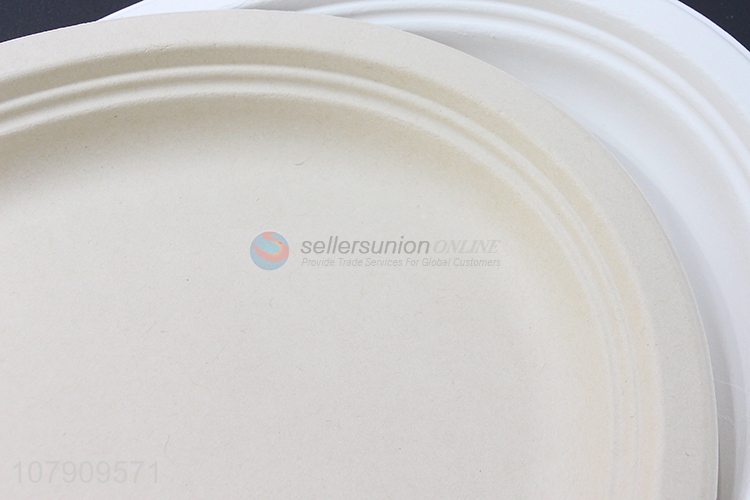 Good quality white disposable dinner plate 10 inch oval plate