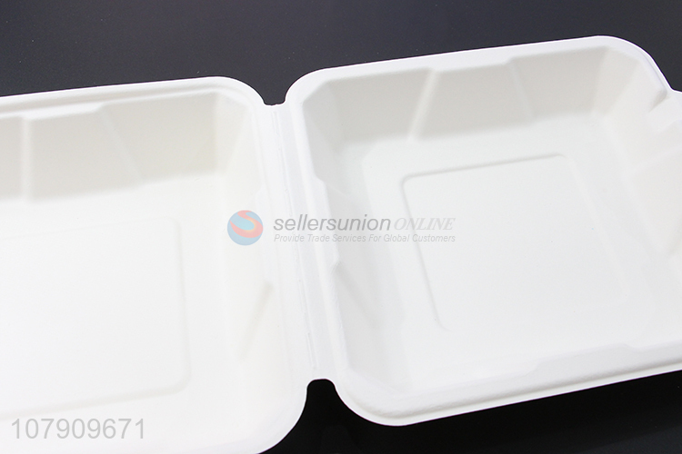 Wholesale white disposable lunch box 6 inch hamburger box