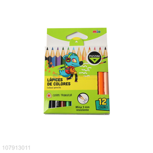 Low price 12 color cartoon color pencil painting pencil wholesale