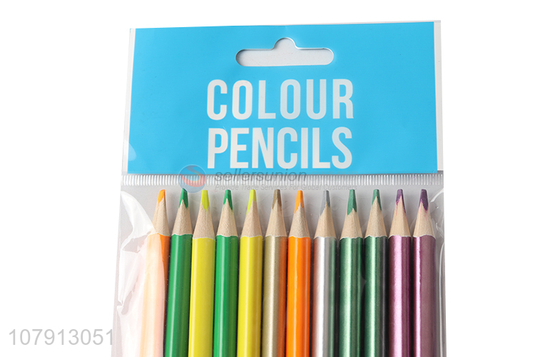 Good wholesale price 12 color pencils children drawing pencils