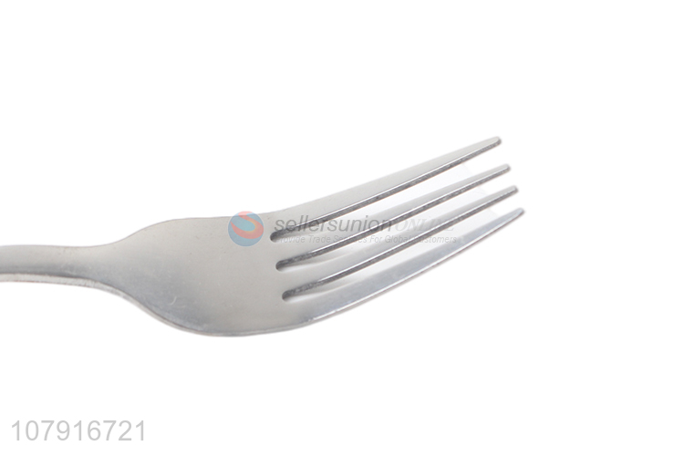 Low price stainless steel tableware fork with patterned handle