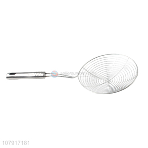 Long handle stainless steel kitchen wire mesh frying strainer colander