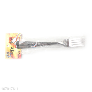 New product silver stainless steel short handle steak fork