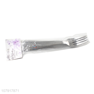 High quality silver stainless steel universal dining fork with carving
