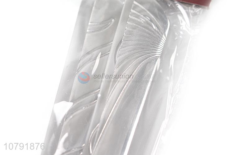 Good price silver stainless steel carved western food fork wholesale