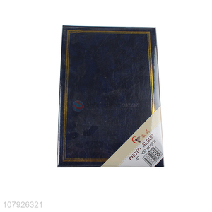 China factory hard cover gold stamping 4*6 photo album with 200 pockets