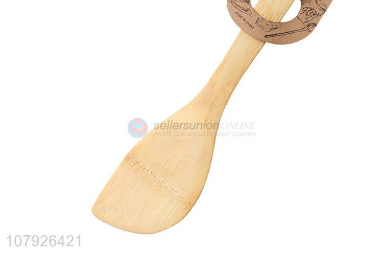 Online wholesale kitchen utensils biodegradable bamboo spatula cooking frying turner