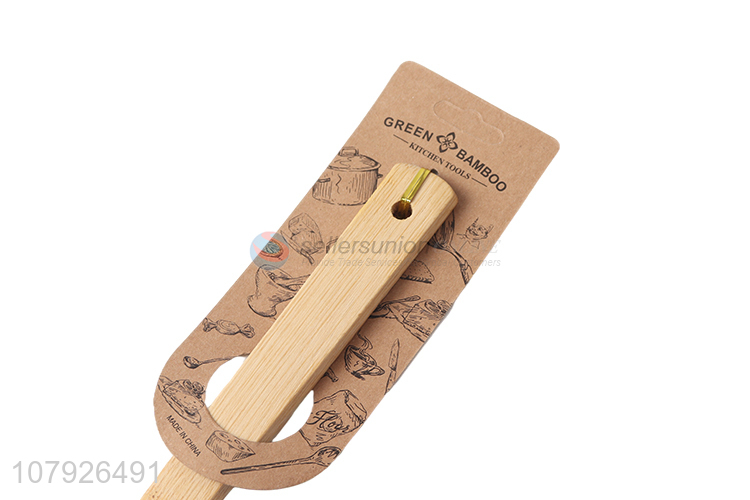 Latest arrival kitchen wares food grade bamboo slotted frying spatula cooking turner