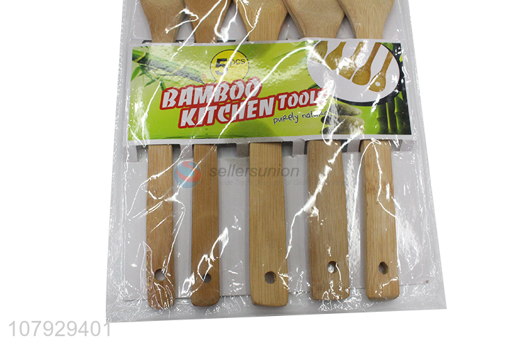 High quality long handle bamboo spoon eco-friendly kitchen rice shovel