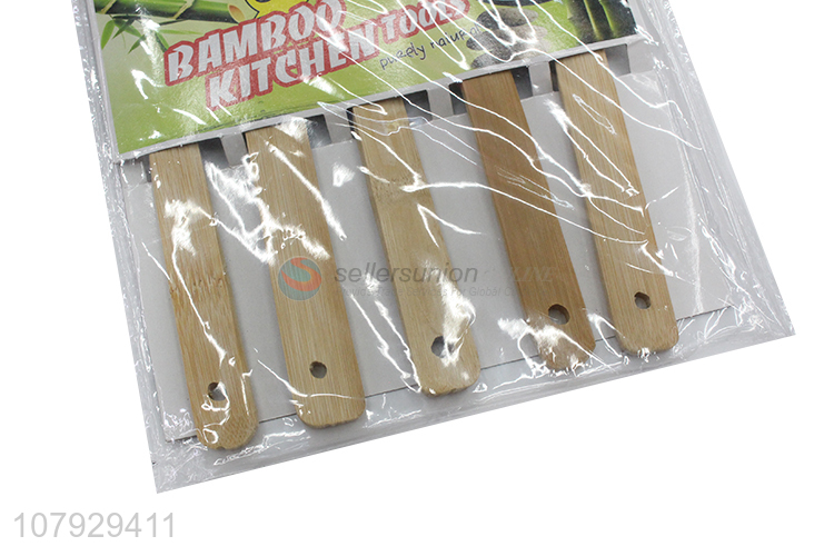 Factory price bamboo eco-friendly rice spoon universal kitchen set