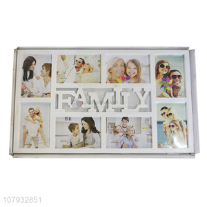 Best quality family plastic combination photo frame for home decoration