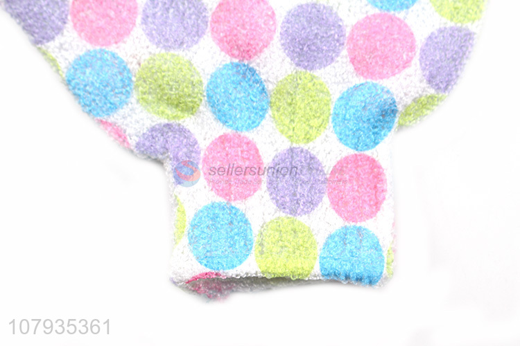 New arrival colourful soft shower massage bath gloves wholesale