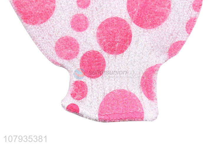 Good quality polyester durable skin cleaning bath gloves for shower
