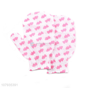 Hot sale exfoliating dead skin remover bath glove for cleaning
