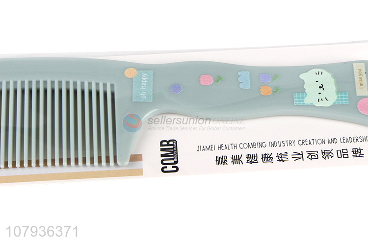 Good price green plastic printing household hairdressing comb wholesale