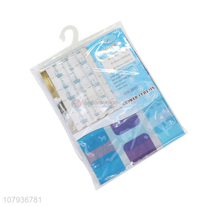 Good Quality Translucent Check Pattern Shower Curtain For Sale