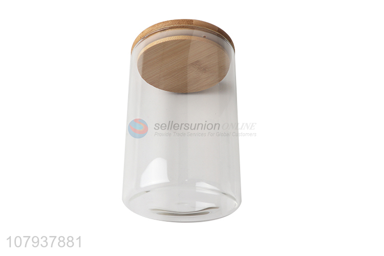 Top product clear glass food container kitchen storage bottles jars cans