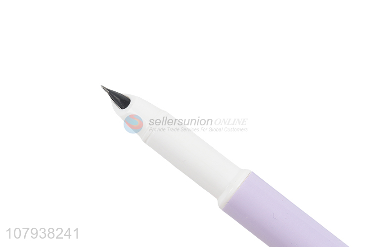 China wholesale purple plastic bright face writing pen for students